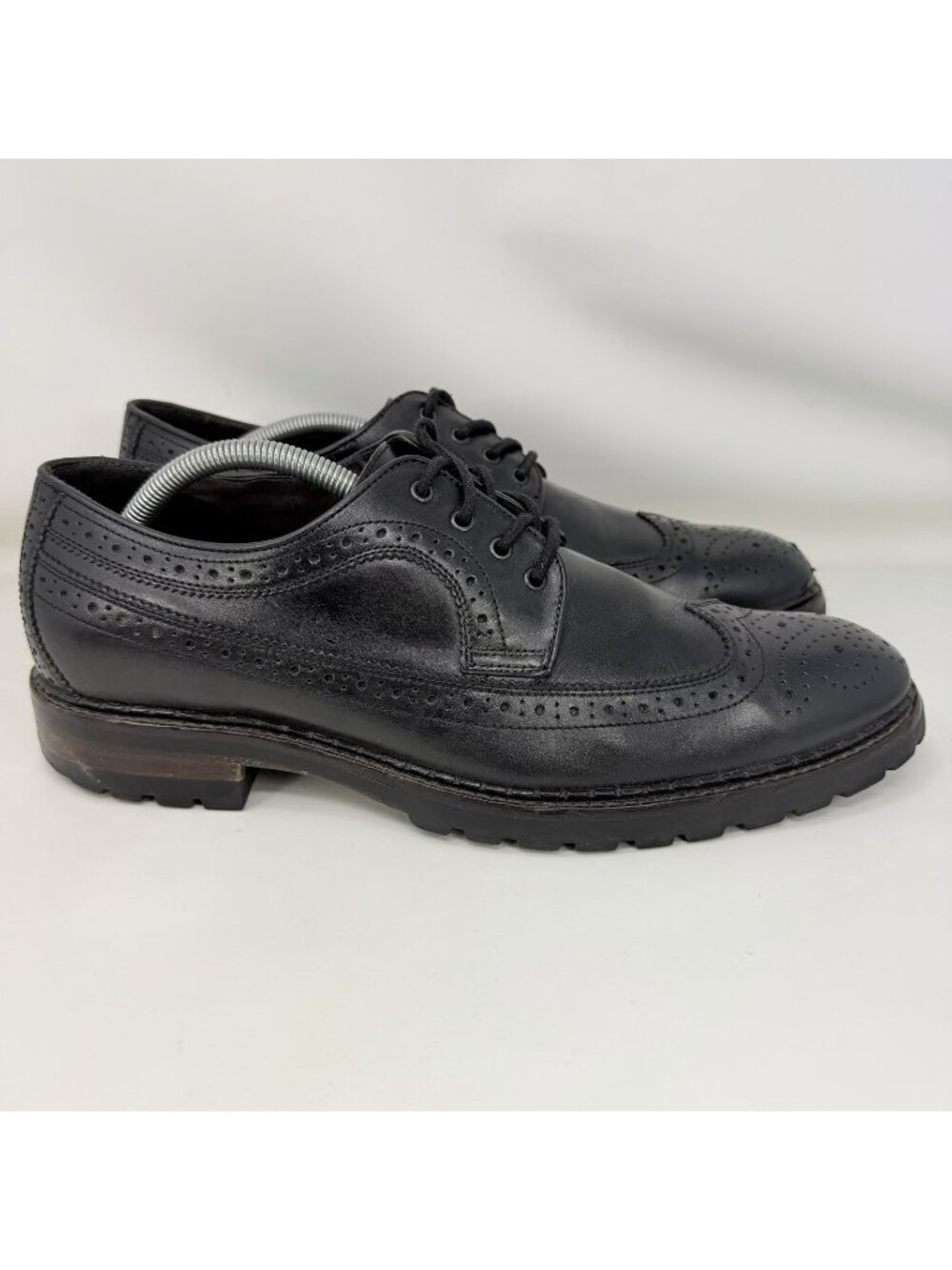 Johnston & Murphy Jennings Wingtip Oxford Lugged Shoes Black Men’s Size 11 M